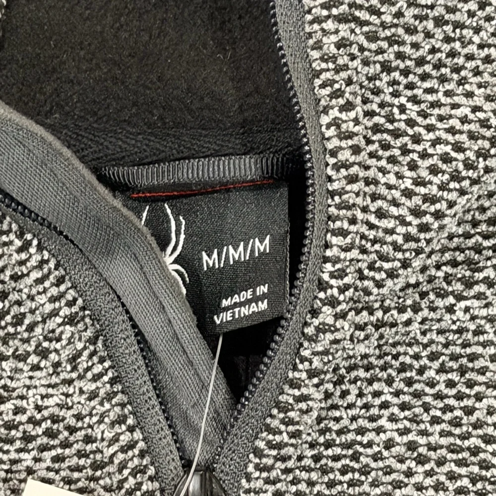 Spyder Men's Quarter -Zip Outbound Jacket Pullover Sweater- Gray- Medium NWT - Picture 6 of 6